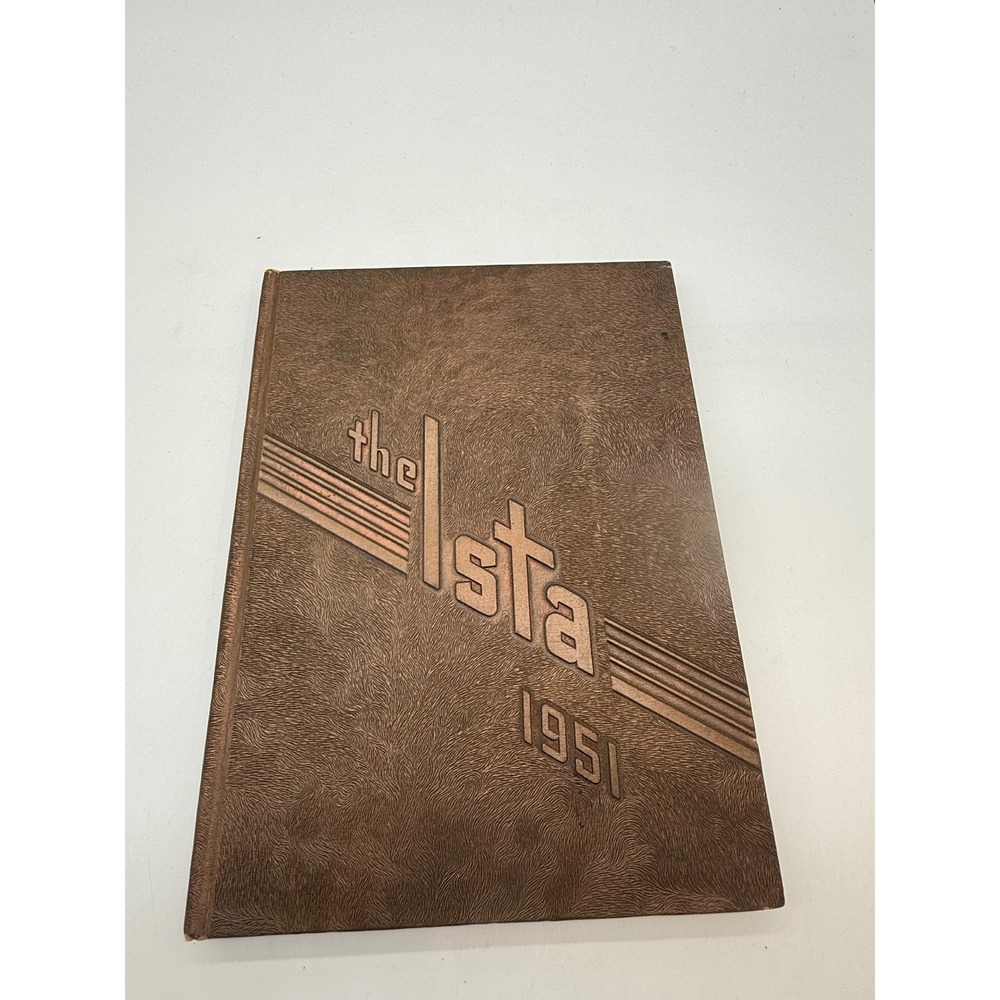 Vintage 1951 Bluffton College The Ista Yearbook Ohio Signed Burcky Mast Sports